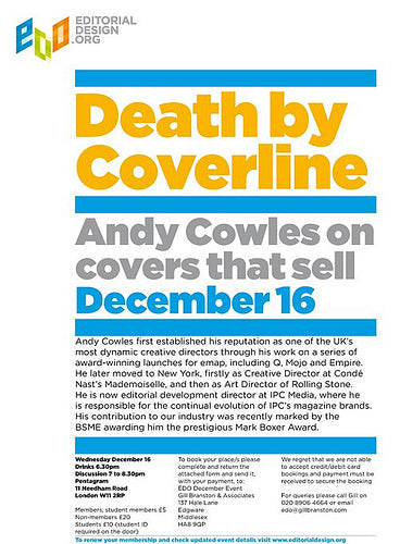 EDO: Andy Cowles on front covers