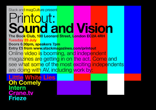 Printout: Sound and Vision, July 23