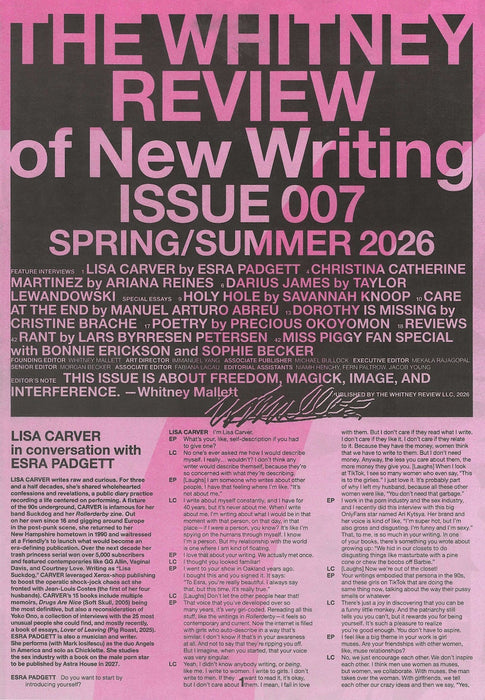 The Whitney Review #7